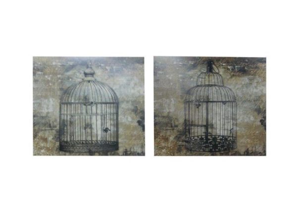 Bird Cage Wrapped Canvas Art Set - Image 2